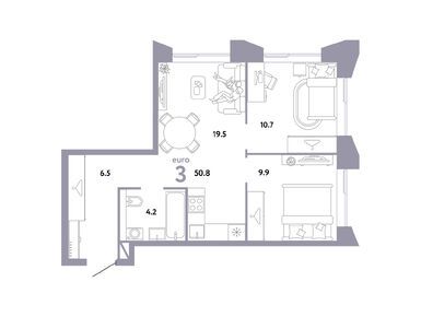 Планировки трехкомнатные в ЖК «Страна. Заречная»