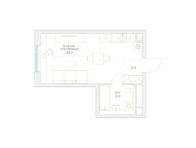 Студия 28.70 кв.м, ЖК «Детали», 10 721 632 руб.