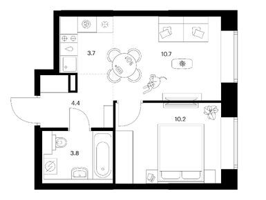 Планировки однокомнатные в Плеханова 11 