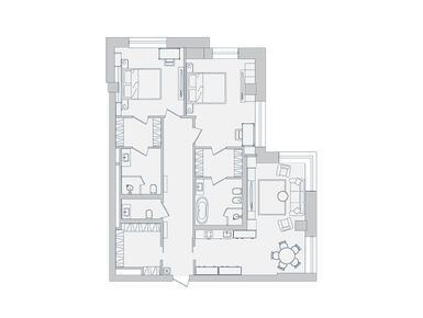 Планировки 2-к. апартаменты в ЖК «Звезды Арбата»