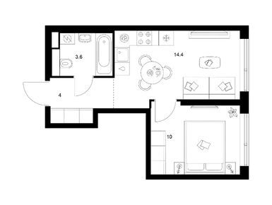1-комнатная 32.00 кв.м, Строгино 360, 17 587 200 руб.