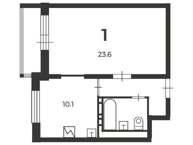 1-комнатная 42.30 кв.м, Жилой дом «Пересветов пер., д. 9», 16 936 920 руб.