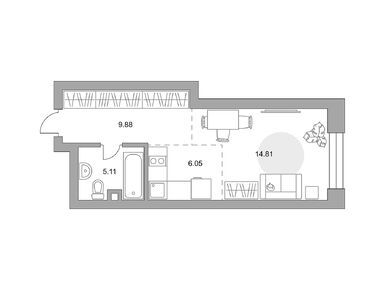 Студия 35.85 кв.м, ЖК MYPRIORITY Павелецкая (Май Приорити Павелецкая), 24 169 268 руб.