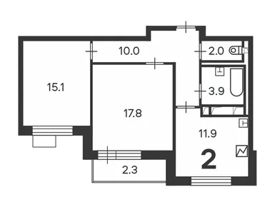 2-комнатная 60.70 кв.м, Жилой дом «Балаклавский пр-кт, д. 17», 30 591 498 руб.