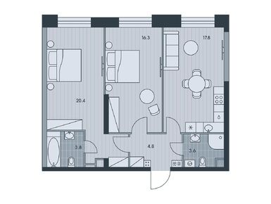 Планировки трехкомнатные в ЖК EVER (Эвер)