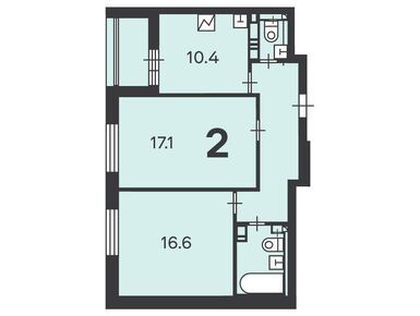 2-комнатная 59.30 кв.м, Жилой дом «Новочеремушкинская ул., д. 56/3», 23 559 890 руб.