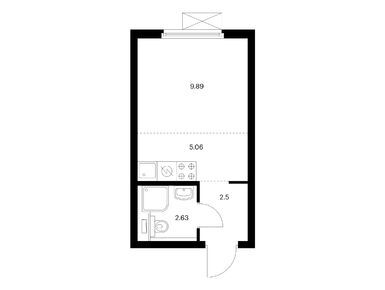 Планировки студии в Первый Дубровский