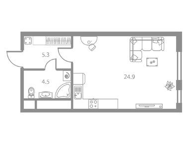 Планировки студии-апартаменты в West Tower (Вест Тауэр)