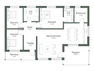 3-комнатная 126.65 кв.м, Коттеджный поселок ART HOUSE (Арт Хаус), 17 050 000 руб.