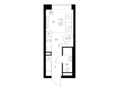 Студия 19.10 кв.м, Амурский парк, 12 180 070 руб.
