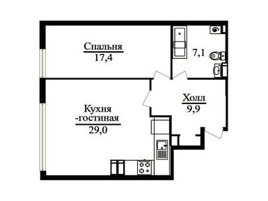 2-комнатная 62.70 кв.м, ЖК ONYX DELUXE (Оникс Делюкс), 37 401 522 руб.