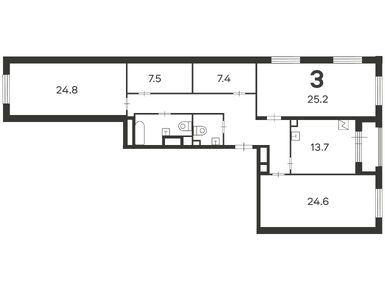 3-комнатная 132.40 кв.м, Жилой дом «Береговой пр-д, д. 1А, 1Б», 38 435 720 руб.