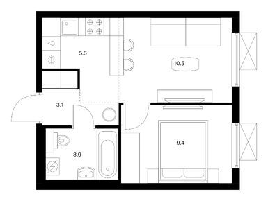 Планировки однокомнатные в Никольские луга