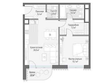 Планировки однокомнатные в Дом «Лаврушинский»