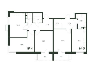Планировки четырехкомнатные в ЖК «Павлово 3»