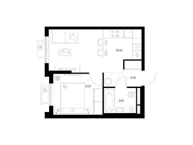 Планировки однокомнатные в Ильинские луга