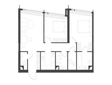 Планировки двухкомнатные в ЖК «Дом Дау»