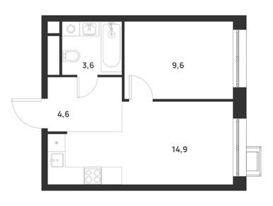 Планировки однокомнатные в ЖК Foreville (Форевилль)