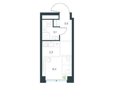 Студия 17.90 кв.м, Level Звенигородская, 15 491 353 руб.