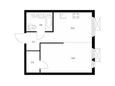 Планировки однокомнатные в Кузьминский лес