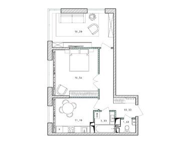 Планировки двухкомнатные в ЖК «Серебро»