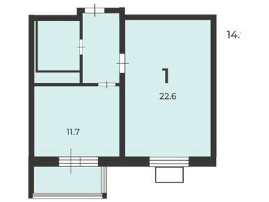 Планировки однокомнатные в Жилой дом «Лобачевского ул., д. 28»