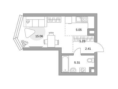 Студия 29.06 кв.м, ЖК MYPRIORITY Мневники (Май Приорити Мневники), 17 379 877 руб.