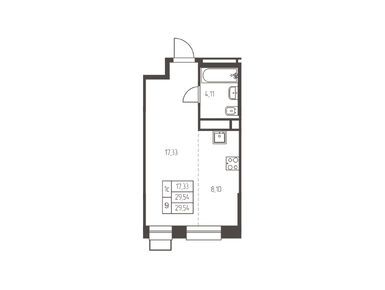 Планировки студии в ЖК «Новая Ивантеевка»