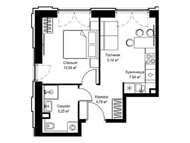 1-комнатная 35.59 кв.м, ЖК «Селигер Сити», 18 078 296 руб.