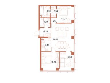 Планировки трехкомнатные в ЖК Symphony 34 (Симфония 34)