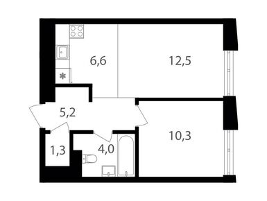 1-комнатная 39.90 кв.м, ЖК «Семеновский парк 2», 17 573 875 руб.