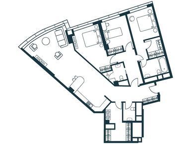 3-комнатная 123.00 кв.м, ЖК Aquatoria (Акватория), 54 126 000 руб.