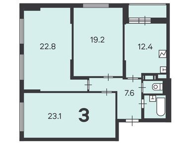3-комнатная 89.40 кв.м, Жилой дом «Люблинская ул., д. 76, к. 4», 21 545 400 руб.