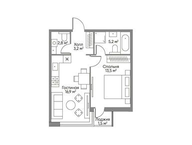Планировки однокомнатные в Stories на Мосфильмовской