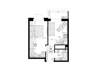 Планировки однокомнатные в ЖК «Одинцовские кварталы»