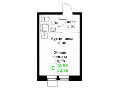 Планировки студии в ЖК «Кит 2»