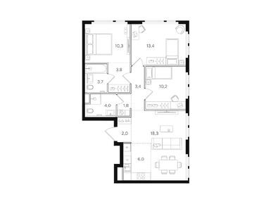 Планировки трехкомнатные в ЖК «НАЗАРÉ» («Мангазея в Богородском»)