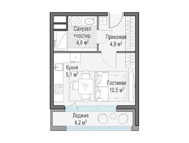 Студия 27.30 кв.м, ЖК «Филатов луг», 9 090 000 руб.