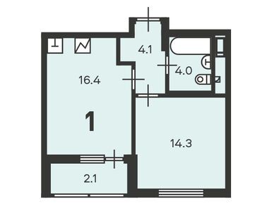 1-комнатная 38.80 кв.м, Жилой дом «Кусковская ул., д. 12/1», 15 454 307 руб.