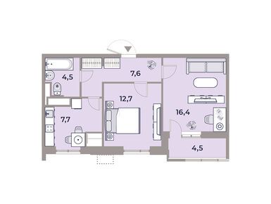 2-комнатная 54.00 кв.м, ЖК «Парк Легенд», 30 523 822 руб.