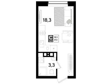 Студия 21.60 кв.м, ЖК DOGMA PARK (Догма Парк), 4 847 040 руб.