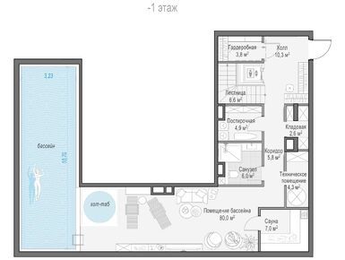 Планировки четырехкомнатные в Клубный дом «Обыденский №1»
