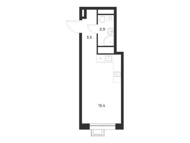 Студия 21.80 кв.м, ЖК Foreville (Форевилль), 9 655 944 руб.