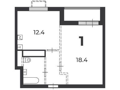 Планировки однокомнатные в Жилой дом «Никитинская ул., д. 21, к. 3»