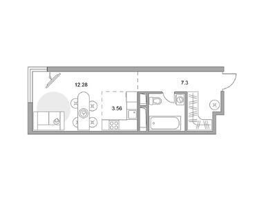Студия 26.75 кв.м, ЖК «Аникеевский», 5 630 194 руб.