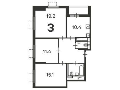 3-комнатная 73.10 кв.м, Жилой дом «Никитинская ул., д. 5», 21 959 240 руб.