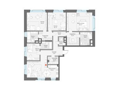Планировки четырехкомнатные в Клубные особняки «Ильинка 3/8»