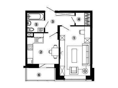 1-комнатная 36.90 кв.м, ЖК «Малиново», 5 221 350 руб.