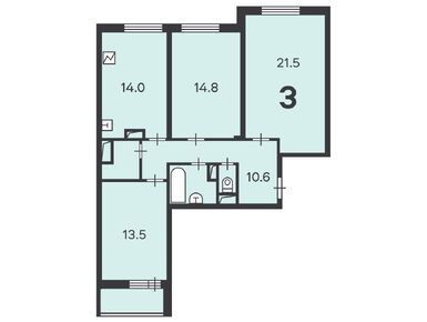 3-комнатная 81.40 кв.м, Жилой дом «Щелковское ш., д. 74», 23 435 603 руб.
