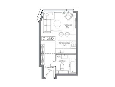 Студия 29.00 кв.м, ЖК Dream Riva (Дрим Рива), 18 549 437 руб.